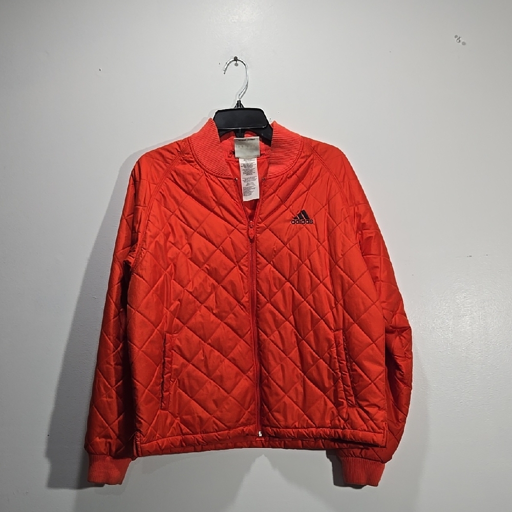 Vintage Adidas Red Quilted Jacket M
